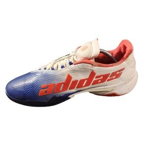 Adidas Barricade Shoes Mens Size 10.5 White Blue Red Tennis Sneakers HQ8917